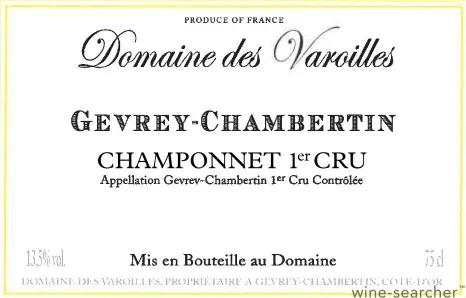 Gevrey-Chambertin Champonnets 1er Cru Domaine des Varoilles 2016