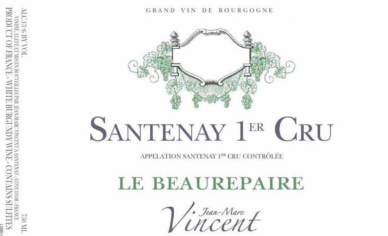 Santenay Blanc Le Beaurepaire 1er Cru Domaine Jean-Marc Vincent 2021