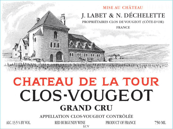 Clos de Vougeot Grand Cru Cuvee Classiqu e Château de La Tour 2020